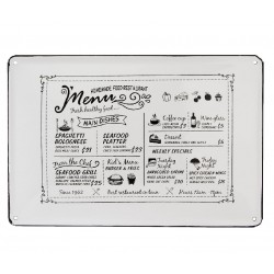 Metalowa Tabliczka Menu
