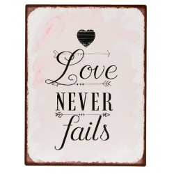 Metalowa Tabliczka Love