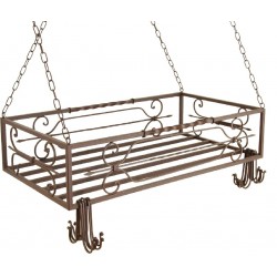 Wieszak Sufitowy Do Kuchni Brązowy