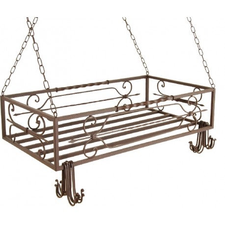 Wieszak Sufitowy Do Kuchni Brązowy