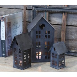 Lampion Domek Chic Antique Metalowy B