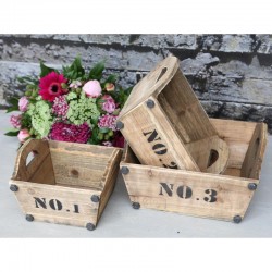 Drewniane Osłonki Chic Antique z Numerami 3szt.