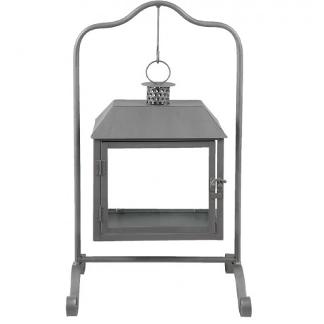 Lampion Metalowy Szary A