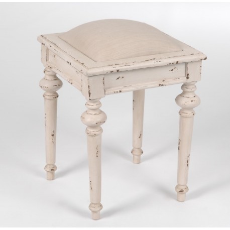 Taboret w Stylu Prowansalskim Livio Z Półką