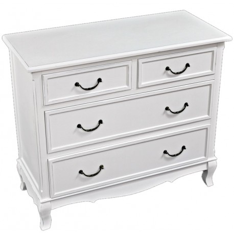 Komoda Prowansalska Wąska Biała Prowansja