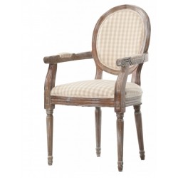 Krzesło Tapicerowane z Podłokietnikami Prowansalskie Palida Aluro B