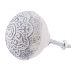 Gałka Meblowa Ozdobna Szara 2