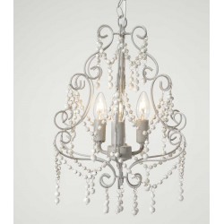 Lampa Prowansalska z Koralikami Szara B