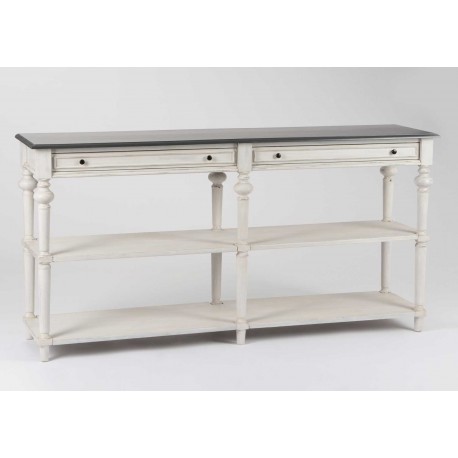 Konsola Przecierana Lindi z Półkami