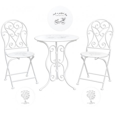 Meble Ogrodowe Prowansalskie Stolik z Krzesłami