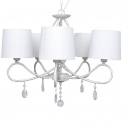 Żyrandol Prowansalski z Kryształkami Przecierany 2