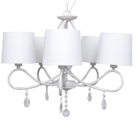 Żyrandol Prowansalski z Kryształkami Przecierany 2