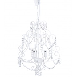 Żyrandol Prowansalski z Kryształkami Przecierany 3