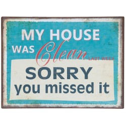 Metalowy Obrazek Clean House