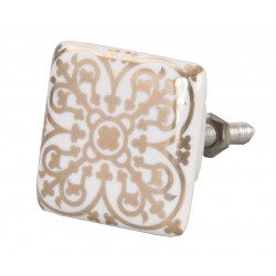 Gałka Meblowa Biało-Złota