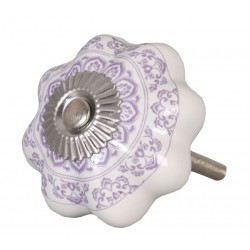 Gałka Meblowa Biało-Fioletowa