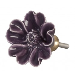 Gałka Meblowa Kwiat Fioletowy