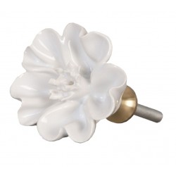 Gałka Meblowa Kwiat Biały