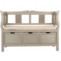 Ławka z Szufladami Prowansalska Szara Bris