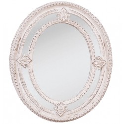 Lustro Prowansalskie Kremowe Owalne