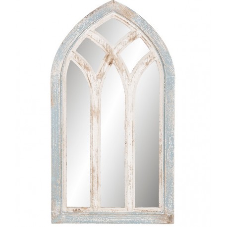 lustro prowansalskie w szarej ramie