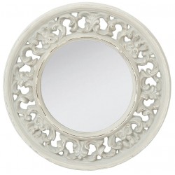 Lustro Prowansalskie z Rzeźbieniami Szare