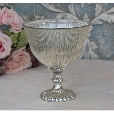 Szklany Puchar Chic Antique Srebrny 1