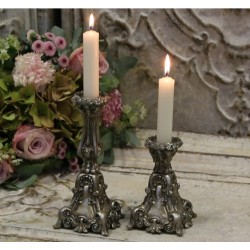 Świecznik Antyczne Srebro Duży