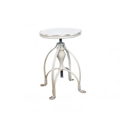Stołek Metalowy Chic Antique Kremowy