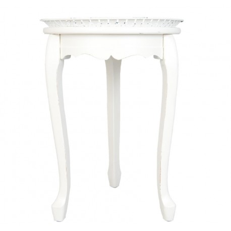 Stolik Prowansalski Biały Okrągły