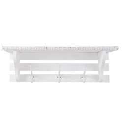 Wieszak Prowansalski z Półką Biały