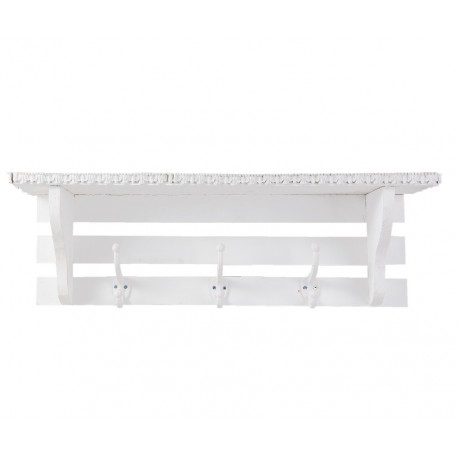 Wieszak Prowansalski z Półką Biały