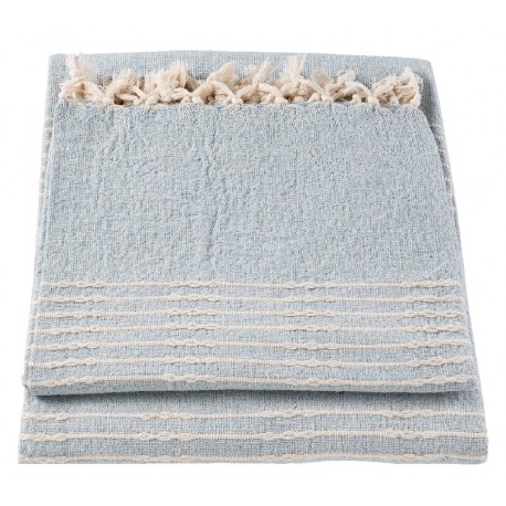 Pled Bawełniany Błękitny