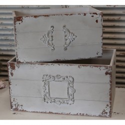 Drewniane Skrzynki French Chic 2szt.