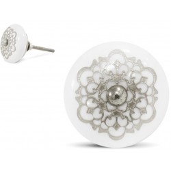 Gałka Meblowa Biało-Złota K