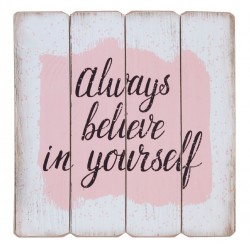 Obraz Retro z Napisami Believe