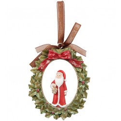 Zawieszka Świąteczna z Mikołajem Metalowa