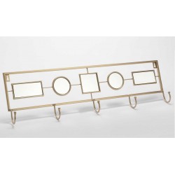 Wieszak Ścienny z Lusterkami Złoty