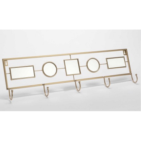 Wieszak Ścienny z Lusterkami Złoty