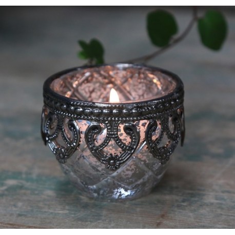 Świecznik Na Tealight Chic Antique Posrebrzany