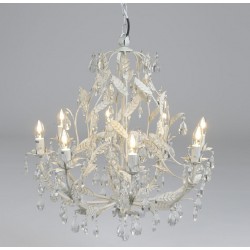 Żyrandol Prowansalski z Kryształkami i Liśćmi