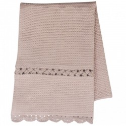 Ręcznik Kuchenny z Koronką Brudny Róż