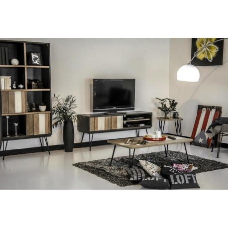 Kolekcja mebli Ashton to połączenie metalu z drewnianymi elementami, idealne do współczesnego salonu.