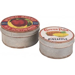 Puszki Metalowe Ozdobne 2szt.