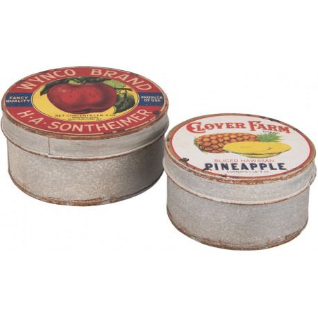 Puszki Metalowe Ozdobne 2szt.