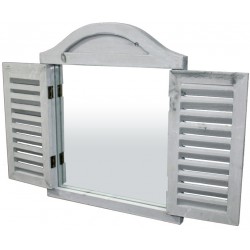 Lustro Prowansalskie Okno Szare A