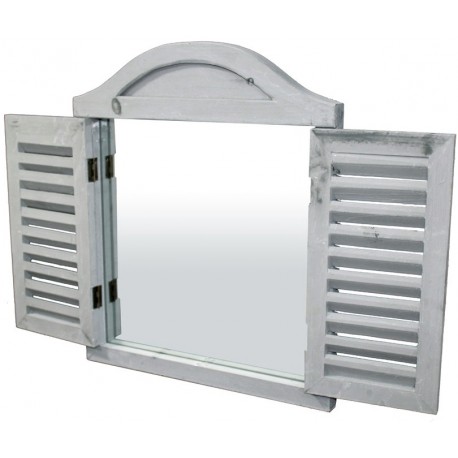 Lustro Prowansalskie Okno Szare A