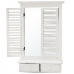 Lustro Prowansalskie z Okiennicami i Szufladkami A