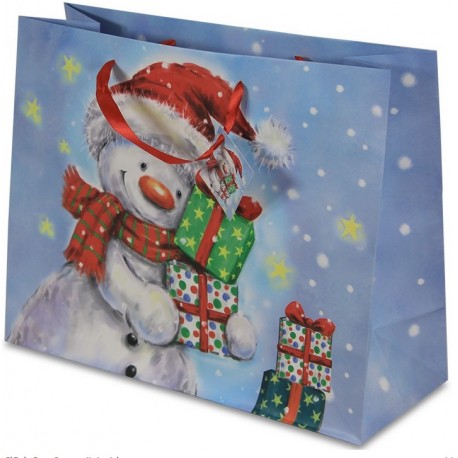 Torebka Świąteczna Na Prezenty z Bałwanem C