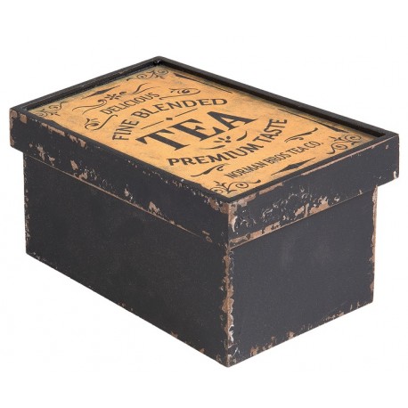 Drewniane Pudełko Retro Herbata